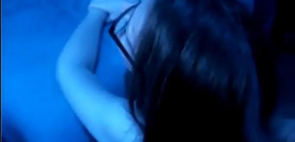  sexy brunette hairjob hair blowjob and cum in hair